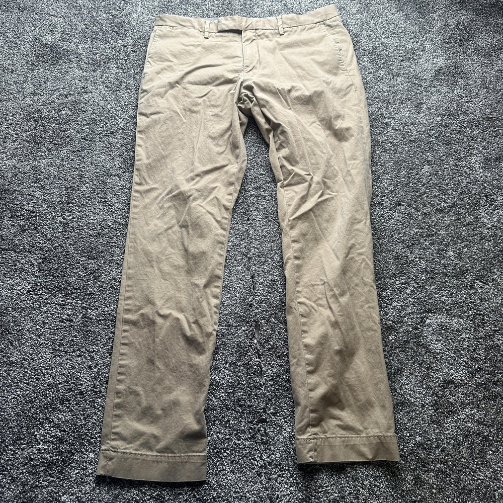 Polo Ralph Lauren Pants Mens 34x32 Beige Chino Cotton Spandex Slim Fit